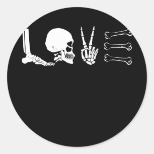 Radiology Life Love Skeleton Bone Words Ronde Sticker