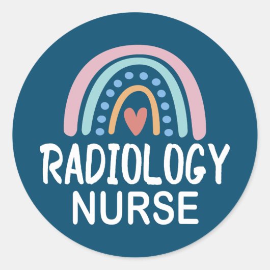 Radiology Nurse Leopard RN interventional Ronde Sticker (Voorkant)