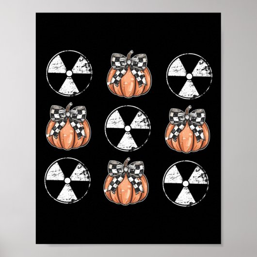 Radiology Pumpkin Coquette Fall Autumn Xray Tech H Poster (Voorkant)
