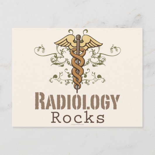Radiology Rocks Caduceus-Briefkaart Briefkaart (Voorkant)