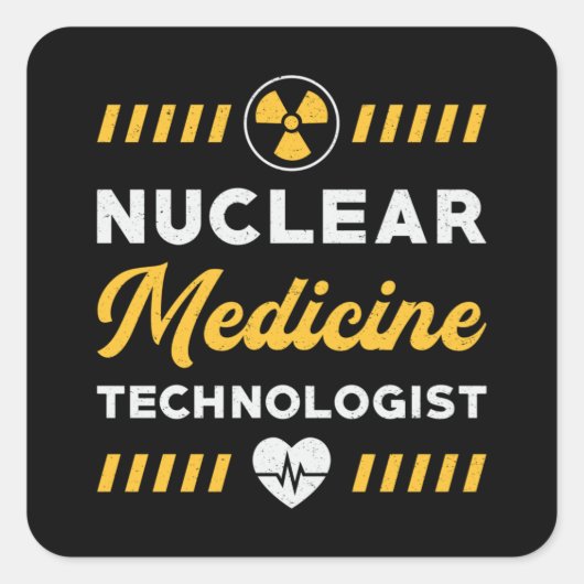 Radiology Tech Nuclear Medicinal Xray Vierkante Sticker (Voorkant)