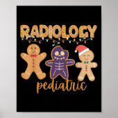 Radiology Tech Pediatric Christmas Gingerbread Man Poster (Voorkant)