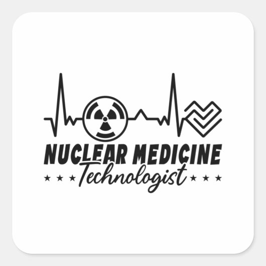 Radiology Tech Xray Nuclear Medicine Technoloog Vierkante Sticker (Voorkant)