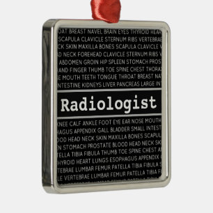 Radioloog Medische Terminologie Kerstmis Metalen Ornament