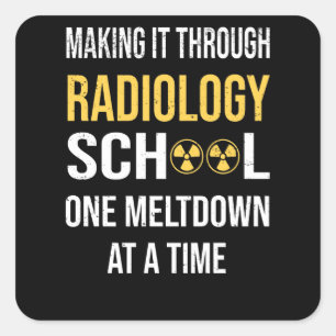 Radioloog radioloog, radioloog, radioloog vierkante sticker