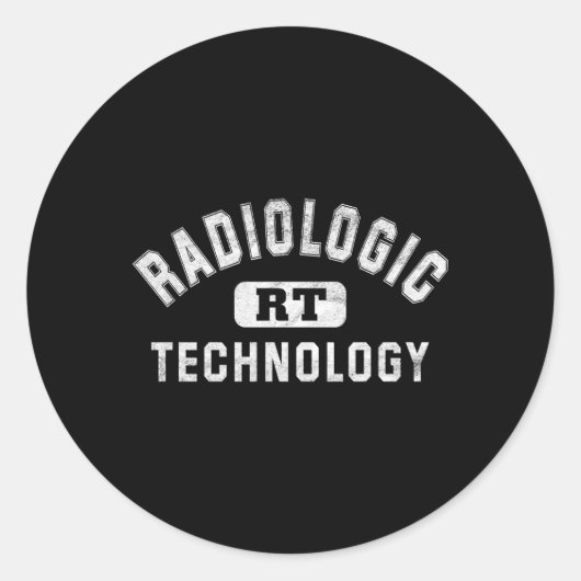 Radioloog RT RAD Tech Ronde Sticker (Voorkant)