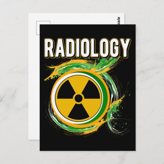 Radioloog tegen radiologisch symbool Xray Briefkaart (Voorkant / Achterkant)