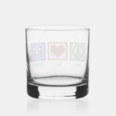 Radioloog van de vredesliefdesradiologie whisky glas (Achterkant)