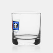Radioloog van de vredesliefdesradiologie whisky glas (Links)