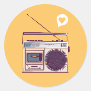Radiombox Retro Ronde Sticker
