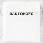 RadioMofo Sticker! Ovale Sticker (Tas)