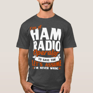 Radiomoperator die antenne-ham-radiocadeau aanpast t-shirt