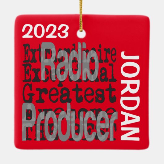 Radioproducent Buitengewone CUSTOM Keramisch Ornament (Achterkant)