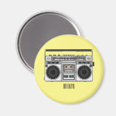 Radioregeling cartoon magneet (Voorkant / Achterkant)