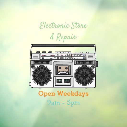 Radioregeling cartoon raamsticker (Vel 3)