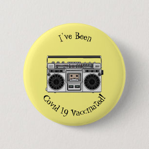 Radioregeling cartoon ronde button 5,7 cm