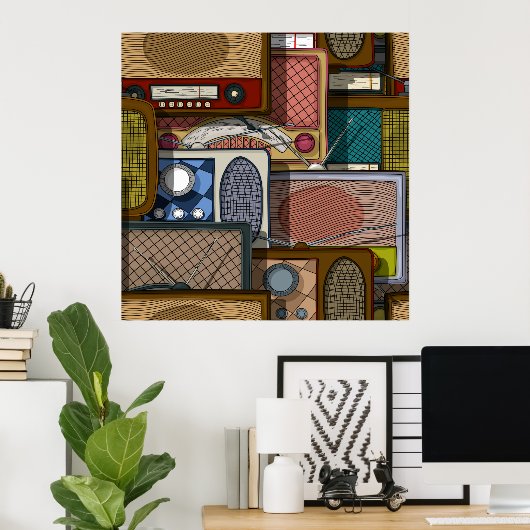  radio's poster (Thuiskantoor)