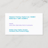 radiotelefoneren via de ham visitekaartje (Achterkant)