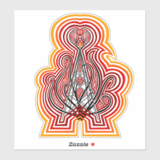 Radiotoren Grafische Rimpelingen Sticker