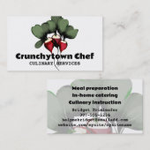 radis cuisinier végétal carte de visite (Devant / Derrière)