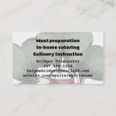 radis cuisinier végétal carte de visite (Dos)