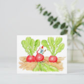 Radish Garden Gnome briefkaart (Staand voorkant)