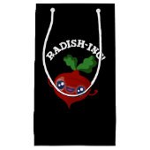 Radish ing Funny Veggie Radish Pun Dark BG Klein Cadeauzakje (Voorkant)