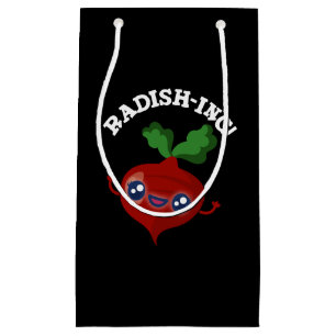 Radish ing Funny Veggie Radish Pun Dark BG Klein Cadeauzakje