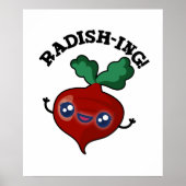 Radish-ing Funny Veggie Radish Pun Poster (Voorkant)
