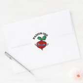 Radish-ing Funny Veggie Radish Pun Ronde Sticker (Envelop)