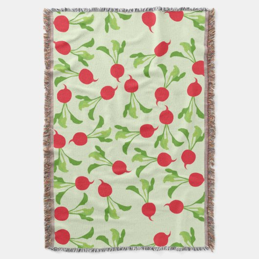 Radish Red Green Pattern Deken (Voorkant Verticaal)