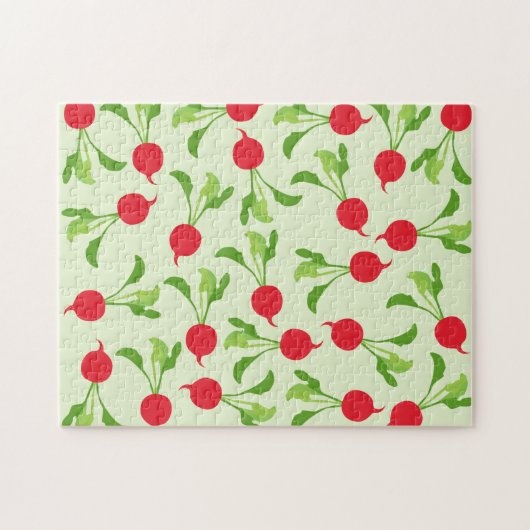 Radish Red Green Pattern Legpuzzel (Horizontaal)