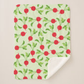 Radish Red Green Pattern Sherpa Deken (Voorkant)