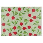 Radish Red Green Pattern Snijplank (Voorkant)