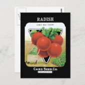 Radish Seed Pack Briefkaart (Voorkant / Achterkant)