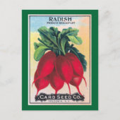 Radish Seed Packet Briefkaart (Voorkant)