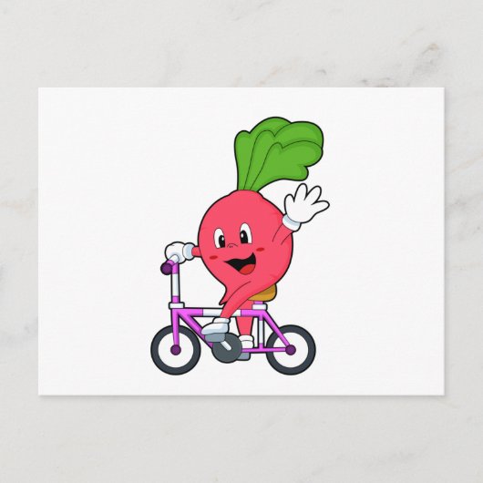 Radish with Bicycle Briefkaart (Voorkant)