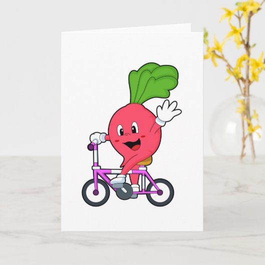 Radish with Bicycle Kaart (Gele Bloem)