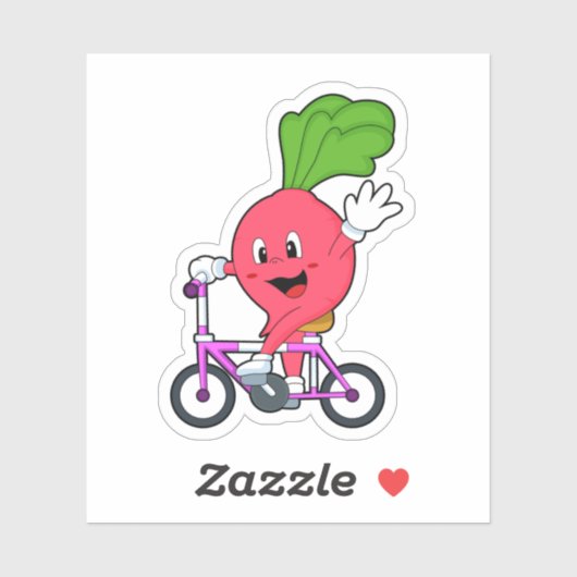 Radish with Bicycle Sticker (Vel)