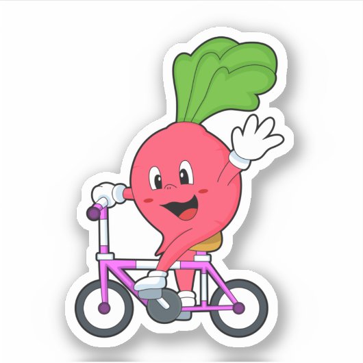 Radish with Bicycle Sticker (Voorkant)
