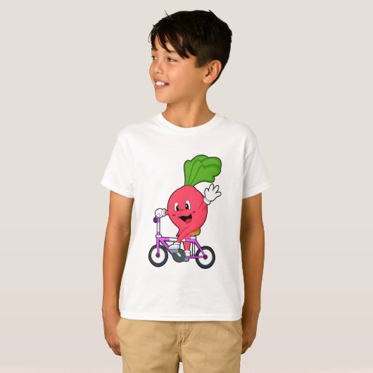 Radish with Bicycle T-shirt (Voorkant volledig)