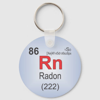 Radon Afzonderlijk element van de periodieke tabel Sleutelhanger