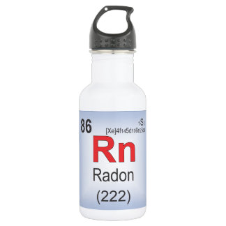 Radon Afzonderlijk element van de periodieke tabel Waterfles
