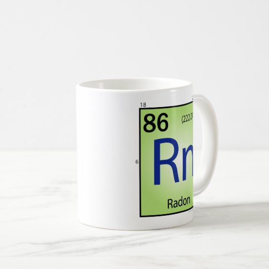 Radon (Rn) Element Mok (Voorkant rechts)
