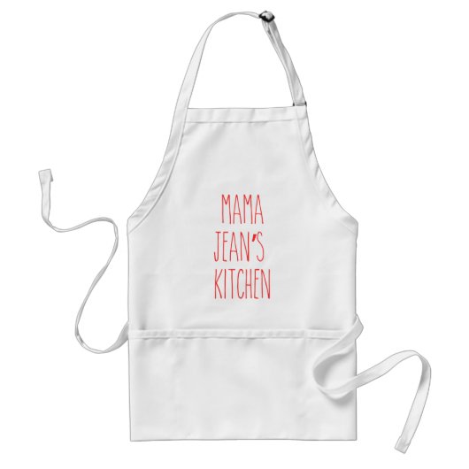 RAE DUNN geïnspireerd aangepaste naam keuken bakke Standaard Schort (Voorkant)