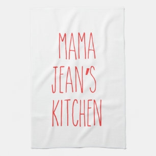 RAE DUNN geïnspireerd aangepaste naam keuken bakke Theedoek