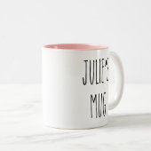 RAE DUNN geïnspireerd aangepaste naam koffie Mok (Voorkant rechts)