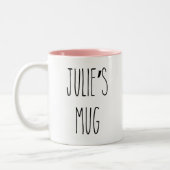 RAE DUNN geïnspireerd aangepaste naam koffie Mok (Links)