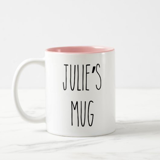 RAE DUNN geïnspireerd aangepaste naam koffie Mok (Links)