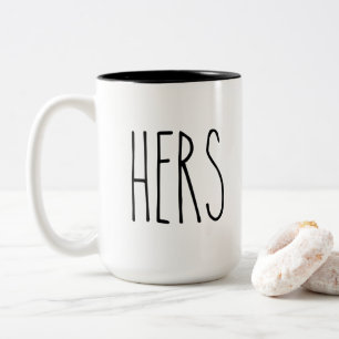 RAE DUNN Geïnspireerd door HERS Modern Farmhouse Tweekleurige Koffiemok